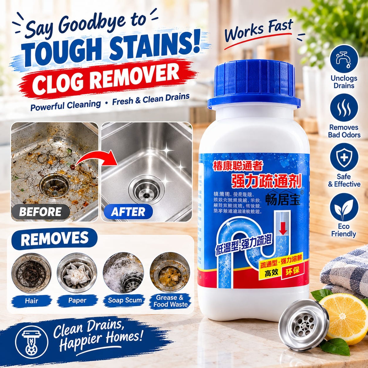 Bio-Enzyme Drain Opener - FREE SHIPPING